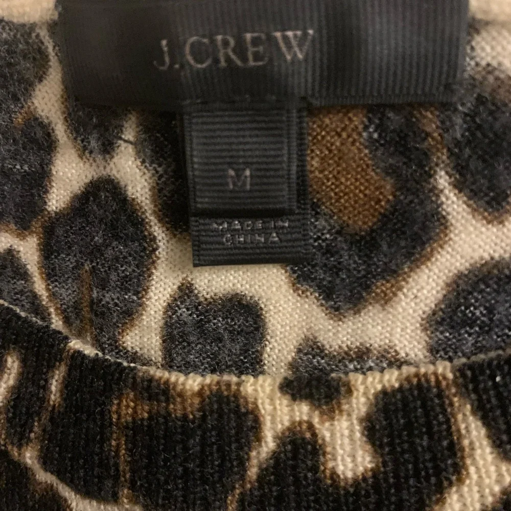 J. Crew Animal print pullover sweater